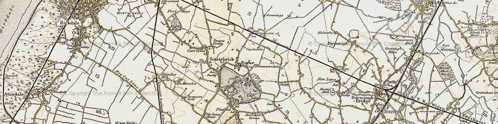 Old map of Bescar Lane Sta in 1902-1903