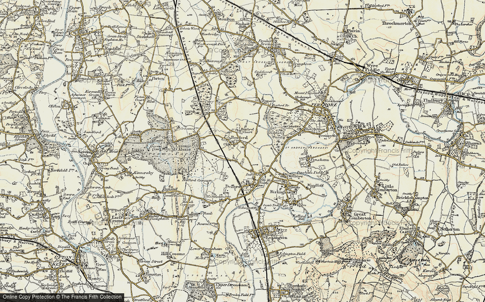 Old Map of Historic Map covering Besford Court in 1899-1901