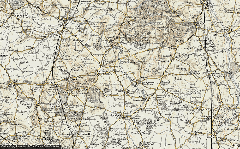 Old Map of Besford, 1902 in 1902