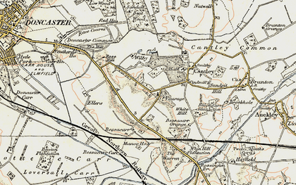 Old map of Bessacarr in 1903