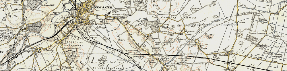 Old map of Bessacarr in 1903