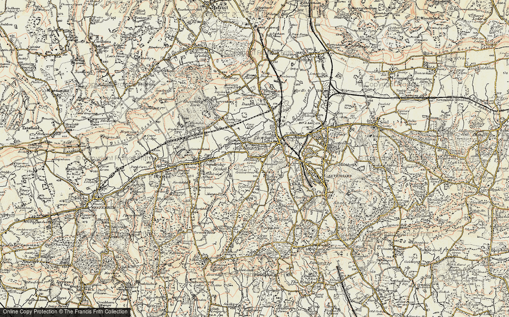 Old Map of Bessels Green, 1898 in 1898