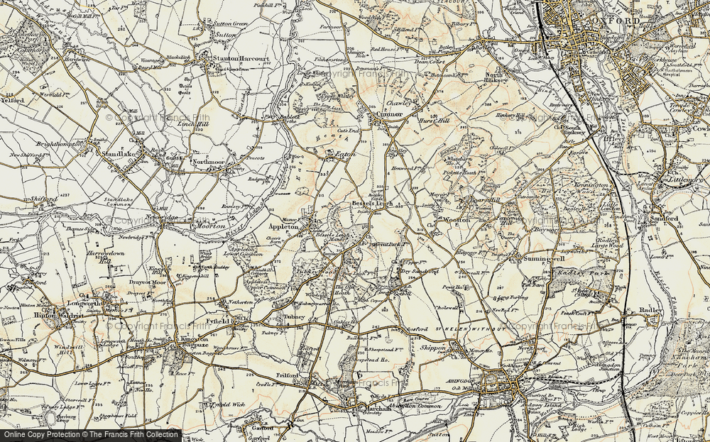 Old Map of Historic Map covering Bessels Leigh (Sch) in 1897-1899