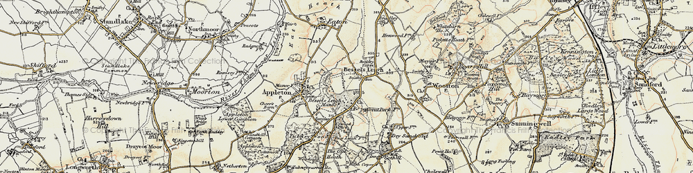 Old map of Bessels Leigh in 1897-1899