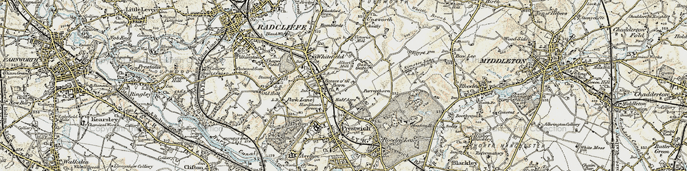 Old map of Besses o' th' Barn in 1903
