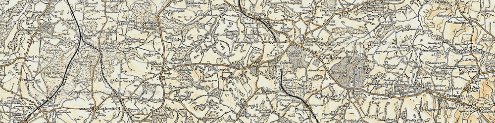 Old map of Buckhurst Place in 1898