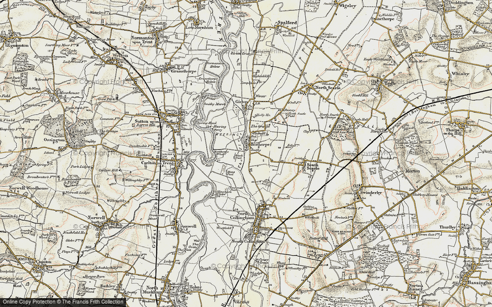 Old Map of Besthorpe, 1902-1903 in 1902-1903