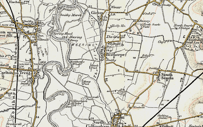 Old map of Besthorpe in 1902-1903