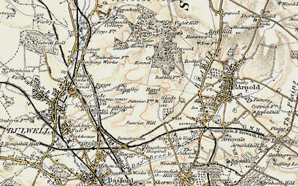 Old map of Bestwood in 1902-1903