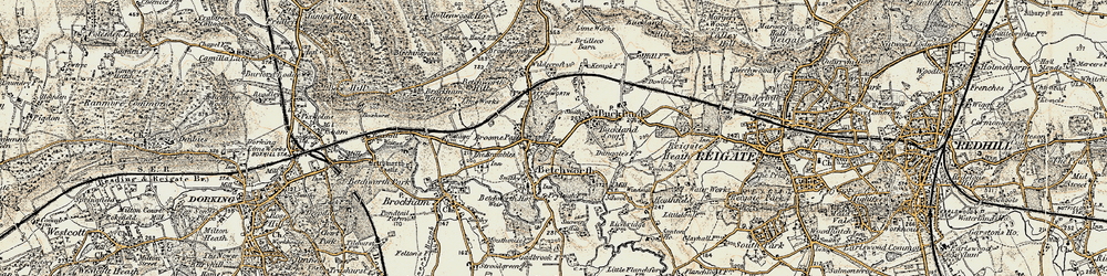 Old map of Betchworth Sta in 1898-1909