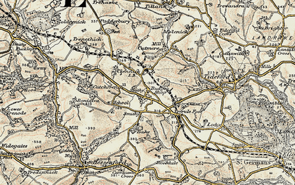 Old map of Bonyalva in 1899-1900