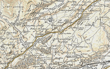 Old map of Bod Elith in 1902-1903