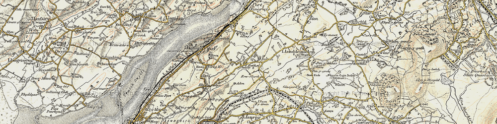 Old map of Bethel in 1903-1910