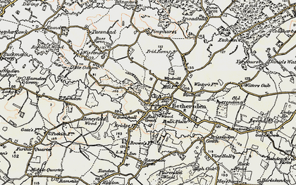 Old map of Bethersden in 1897-1898