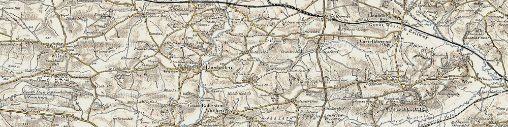 Old map of Bethesda in 1901