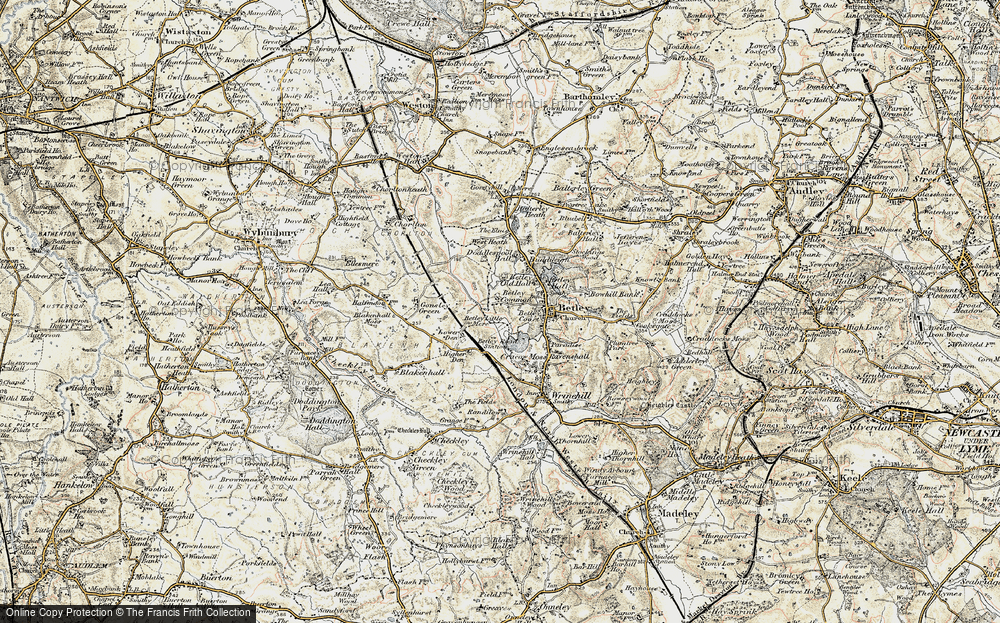 Old Map of Betley Common, 1902 in 1902