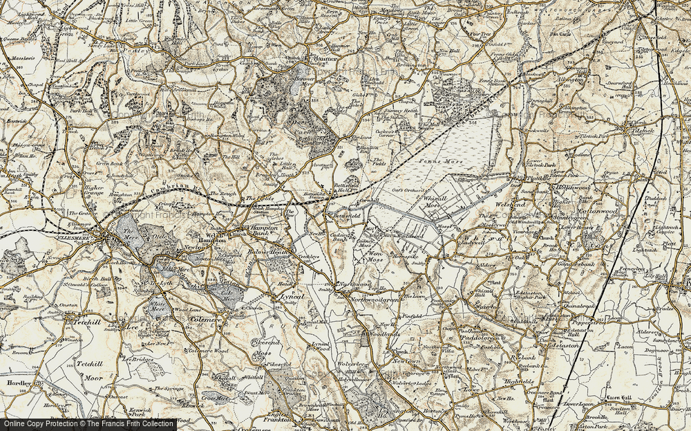 Old Map of Bettisfield, 1902 in 1902