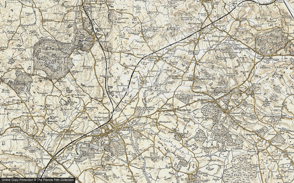 Old Map of Betton, 1902 in 1902
