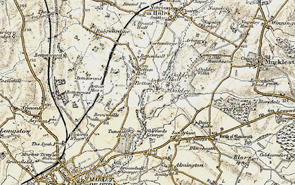 Old map of Betton in 1902