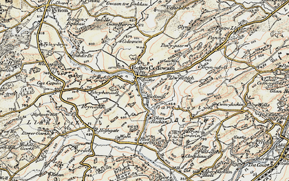 Old map of Bettws Cedewain in 1902-1903