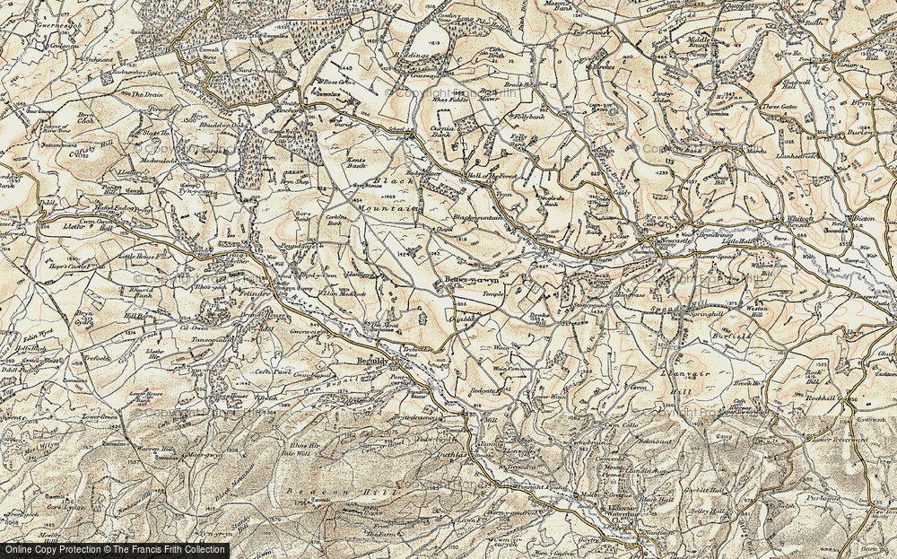 Old Map of Bettws-y-crwyn, 1901-1903 in 1901-1903