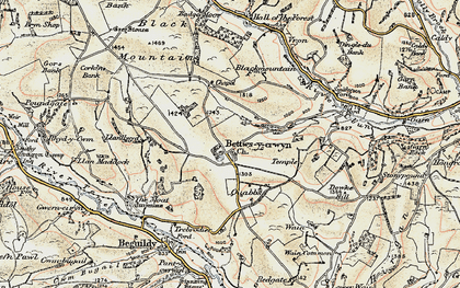 Old map of Bettws-y-crwyn in 1901-1903