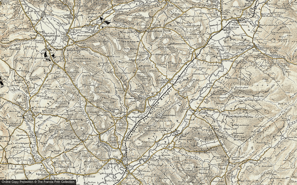 Old Map of Betws Bledrws, 1901-1902 in 1901-1902