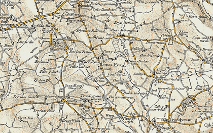 Old map of Betws Ifan in 1901
