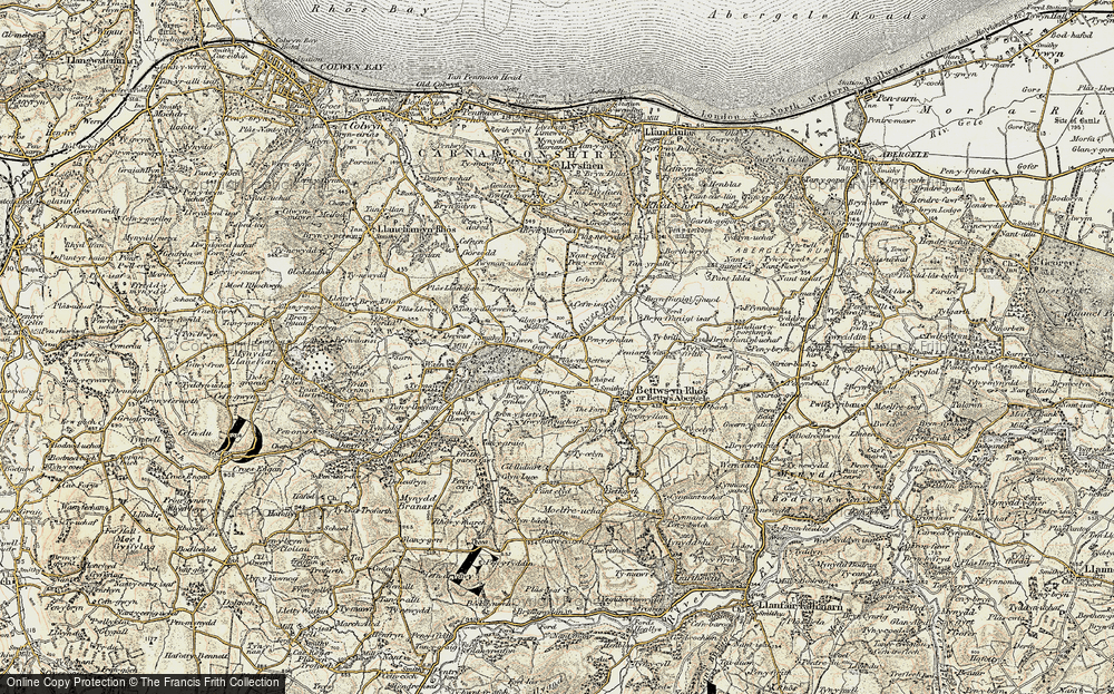 Old Map of Historic Map covering Bethgeth in 1902-1903