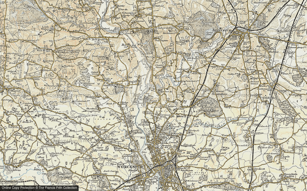 Old Map of Bevere, 1899-1902 in 1899-1902