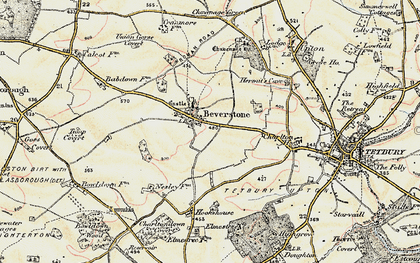 Old map of Beverston in 1898-1899