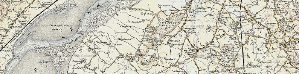 Old map of Bevington in 1899-1900