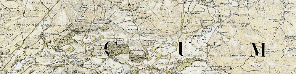 Old map of Bewaldeth in 1901-1904