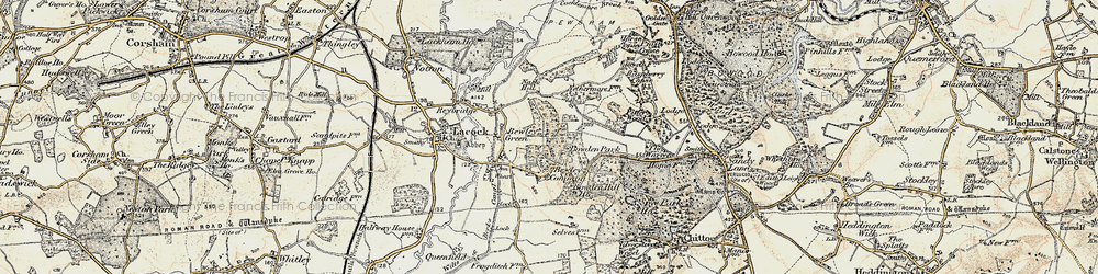 Old map of Bewley Common in 1899