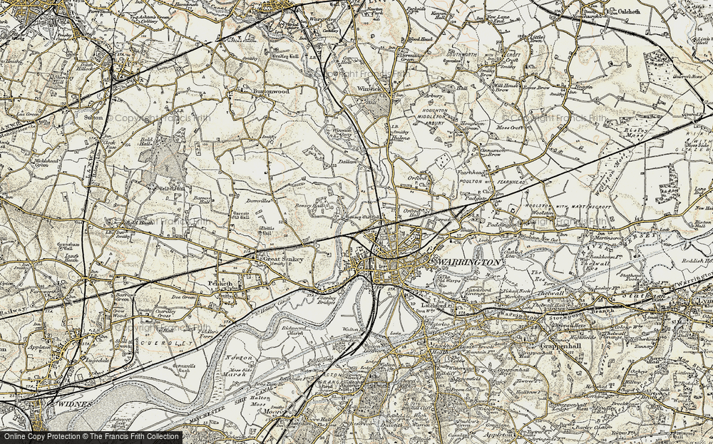 Old Map of Bewsey, 1903 in 1903
