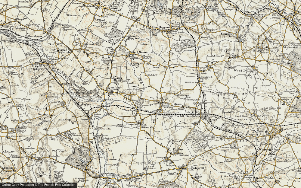 Old Map of Bexfield, 1901-1902 in 1901-1902