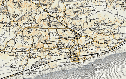 Old map of Bexhill in 1898