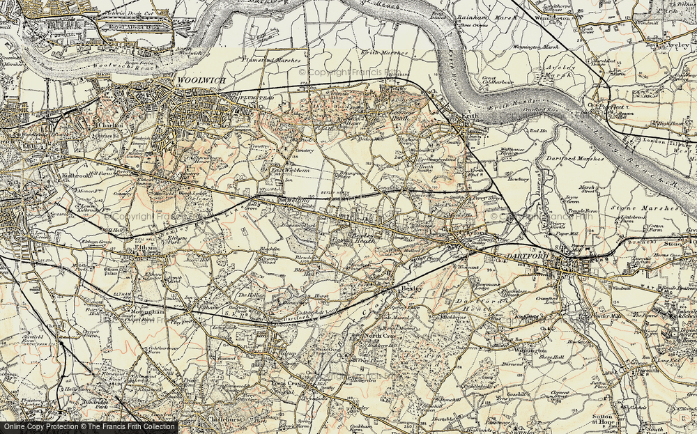 Old Map of Bexleyheath, 1897-1902 in 1897-1902