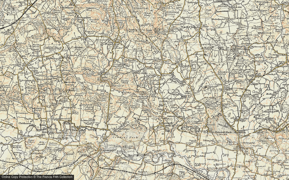 Old Map of Historic Map covering Bexleyhill Common in 1897-1900