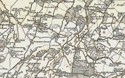 Old map of Bexon in 1897-1898