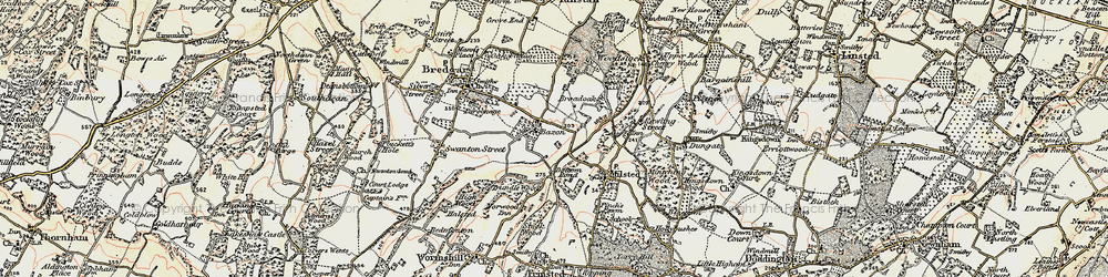 Old map of Bexon in 1897-1898