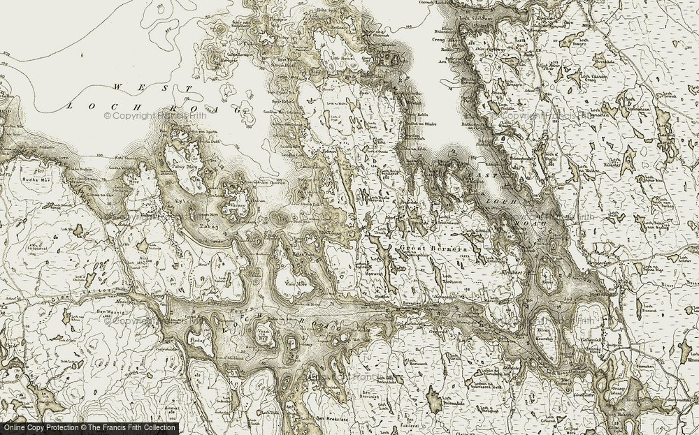Old Map of Bhalasaigh, 1911 in 1911