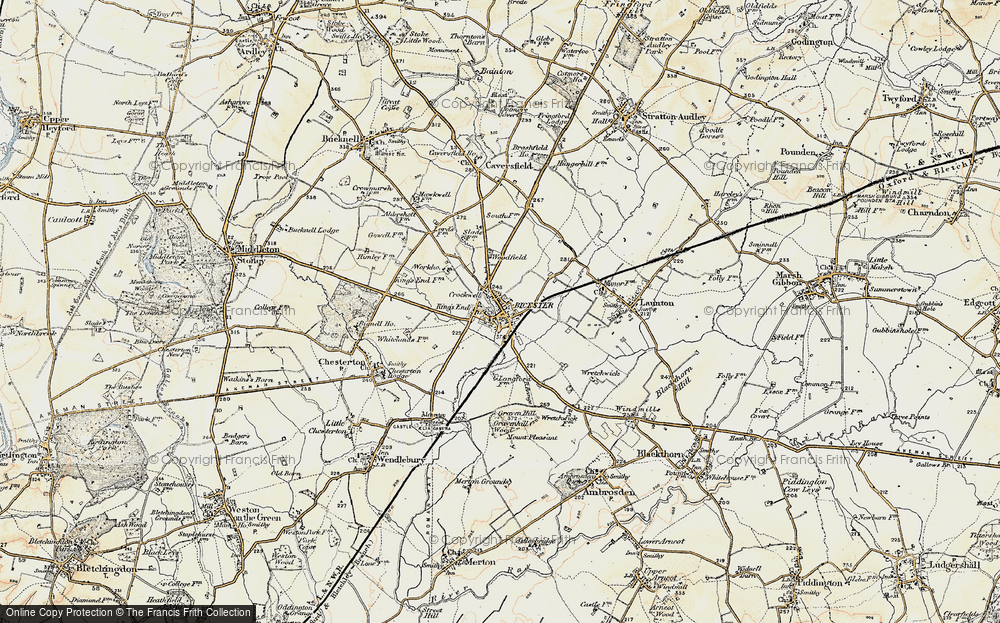 Old Map of Bicester, 1898-1899 in 1898-1899