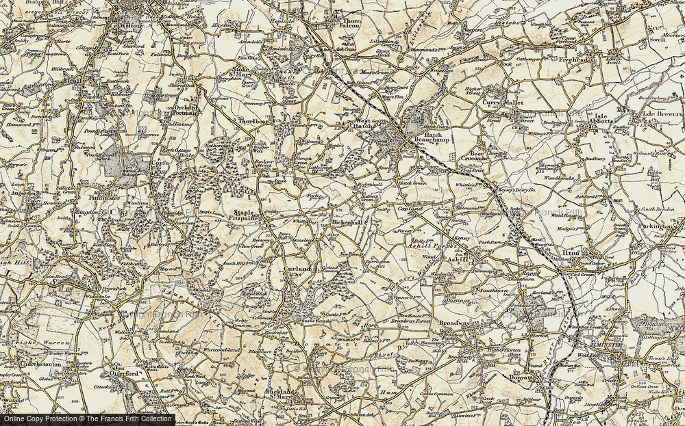 Old Map of Bickenhall, 1898-1900 in 1898-1900