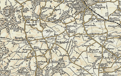 Old map of Bickenhall in 1898-1900