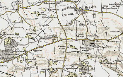 Old map of Bickerton in 1903-1904