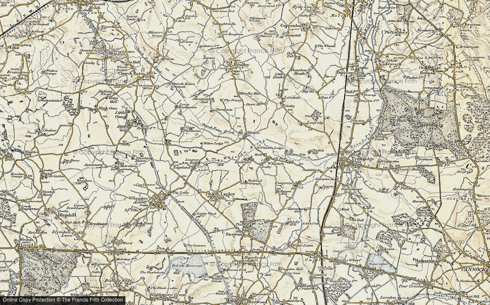 Old Map of Bickford, 1902 in 1902