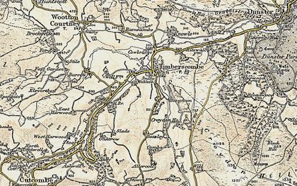 Old map of Bickham in 1898-1900