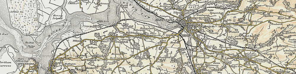 Old map of Bickington in 1900