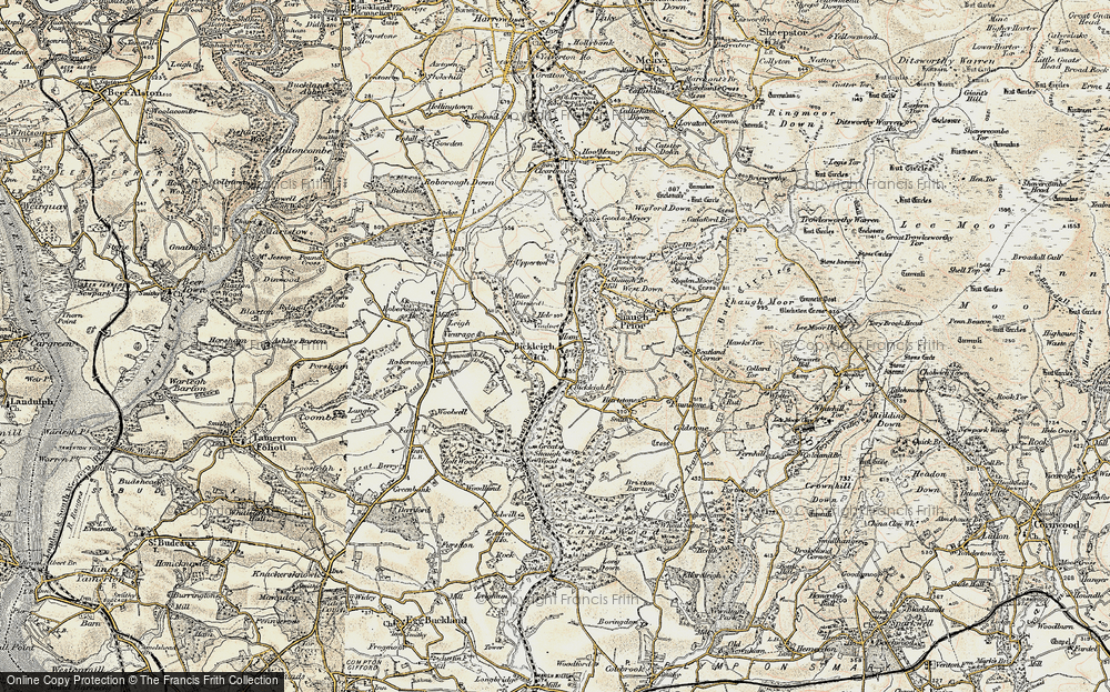 Old Map of Bickleigh, 1899-1900 in 1899-1900